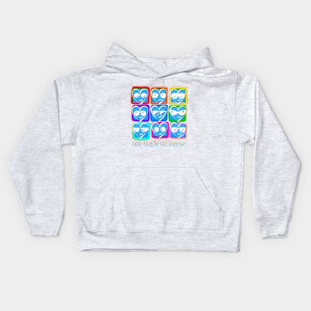 Cool Hearts Hot Shades Kids Hoodie by SherringenergyTeez